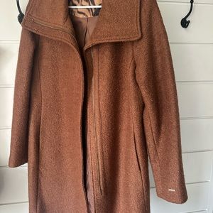 Nine West Brown Trench Coat with Wide Collar